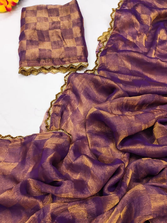 Jalpari Special Simmri Golden Box Super Fendy crush with super hit gum lace
