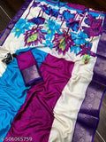 Dola Jequard Border Reco Sparkle Printed Beautiful Art Work Saree