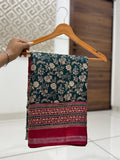 Jaipuri Hand Block Printed Soft Cotton Mulmul Saree ,Sanganeri Cotton Malmal Saree, Bagru Cotton Saree, Batic / Batik Print Cotton saree With Attached Blouse Piece