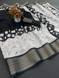 Jalpari Kalamkari Printed Jacquard Border Beautiful Colors Art Work Saree