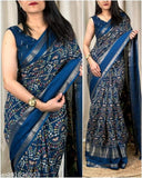 Dola Jequard Border Digital Warli Printed Saree & Beautiful Art Work Warli Saree