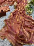 Jalpari Sapce silk Special Simmri Golden Box Pattern in limited edition Saree & Blouse