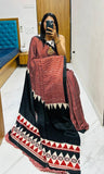 Bollywood Designer Gaji Silk Rose Gold Colour Designer Saree with Printed Pallu & Contrast Blouse Maroon saree