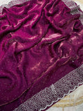 Jalpari Soft Chiffon Fendy Dark Colour & Fancy Val-Moti Border Pattern in limited edition Saree