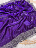 Jalpari Soft Chiffon Fendy Dark Colour & Fancy Val-Moti Border Pattern in limited edition Saree