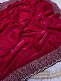 Jalpari Soft Chiffon Fendy Dark Colour & Fancy Val-Moti Border Pattern in limited edition Saree