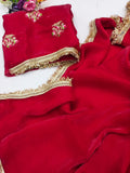 Jalpari Chiffon Golden Shining Super hot Sequnce lace Pattern in limited edition Saree