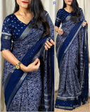 Dola Sequnce Jequard Border Digital Warli Printed Beautiful Art Work Saree