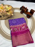 JAQURD DOLA SILK SPARKLE ZARI BANDHNI PRINT WITH JACQUARD BODAR