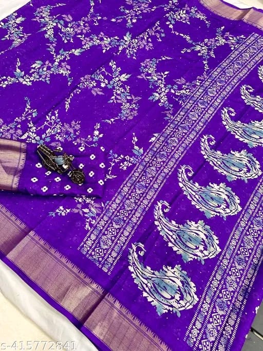 DOLA SILK PURPLE COLOR SAREE TRENDY SAREE
