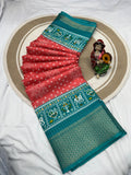 JAQURD BODAR DOLA SILK SPARKLE ZARI BANDHNI PRINT