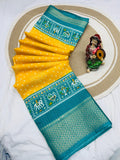 JAQURD BODAR DOLA SILK SPARKLE ZARI BANDHNI PRINT