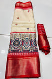 Jalpari Dola Sparkle Printed Jacquard Border Beautiful Colors Saree