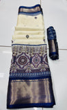 Jalpari Dola Sparkle Printed Jacquard Border Beautiful Colors Saree