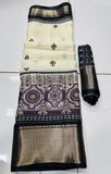 Jalpari Dola Sparkle Printed Jacquard Border Beautiful Colors Saree