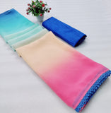 Alia Bhatt Special Multi colour Saree with Fancy Blouse (Limited Edition)