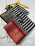 Jalpari Bollywood Celebrity Model Jacquard Border Beautiful Colors Full Saree