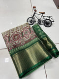 Jalpari Sparkle Zari Jacquard Border Beautiful Colors Full Saree