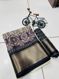 Jalpari Sparkle Zari Jacquard Border Beautiful Colors Full Saree