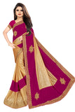 Velvet & Lycra Blend Saree Diamond Border Saree