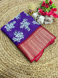 Dola Jequard Reco Sparkle Digital Flower Printed Beautiful Art Work Saree