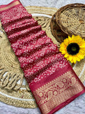 DOLA SILK SPARKLE ZARI PRINT WITH JACQUARD BODAR