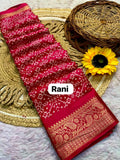 DOLA SILK SPARKLE ZARI PRINT WITH JACQUARD BODAR