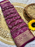 DOLA SILK SPARKLE ZARI PRINT WITH JACQUARD BODAR