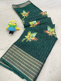 DOLA SILK SPARKLE ZARI PAAN PRINT WITH JACQUARD BODAR