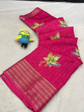 DOLA SILK SPARKLE ZARI PAAN PRINT WITH JACQUARD BODAR