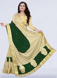 Velvet & Lycra Blend Embroidered Saree Diamond Border with Blouse Piece