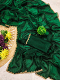 Jalpari Fendy New Lunch Plain crush with super hit gum Val-Moti lace Pattern in limited edition Saree