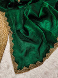Jalpari New Lunch Plain crush Fendy super hot gum Val-Moti lace Pattern in limited edition Saree