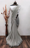 Trendy Women's Brasso Chiffon Saree