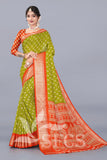 Trendy Women's Chanderi Silk Jaqurd Digital Print Border Daily Wear Printed Saree with Blouse Piece