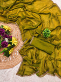 Jalpari Fendy Plain crush with super hit gum lace Pattern in limited edition Saree