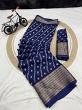 Printed Marshmallow Soft Silk Saree With Beautiful Leriya Print Design