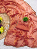 Jalpari Fendy Plain crush with super hit gum lace Pattern in limited edition Saree