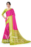 Trendy Women's Chanderi Silk Jaqurd Digital Print Border Daily Wear Printed Saree with Blouse Piece