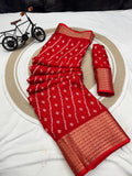 Printed Marshmallow Soft Silk Saree With Beautiful Leriya Print Design