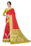 Trendy Women's Chanderi Silk Jaqurd Digital Print Border Daily Wear Printed Saree with Blouse Piece