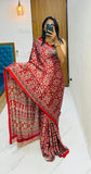 Soft Gajji Silk Bollywood Saree with Crape Silk Printed Pallu & Contrast Blouse