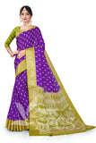 Trendy Women's Chanderi Silk Jaqurd Digital Print Border Daily Wear Printed Saree with Blouse Piece