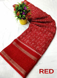 Dola Sequnce Jequard Border Digital Warli Printed Beautiful Art Work Saree