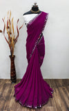 Trendy Women's Brasso Chiffon Saree