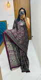 Soft Gajji Silk Bollywood Saree with Crape Silk Printed Pallu & Contrast Blouse