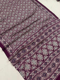 New Trending Silk Bollywood Designer Saree with Printed Pallu & Contrast Blouse