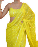 Trendy Women's Chiffon Georgette Embroidered Daily Wear Georgette Saree