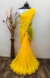 Trendy Women's Brasso Chiffon Saree
