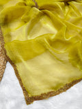 Jalpari New Lunch Plain crush Fendy super hot gum Val-Moti lace Pattern in limited edition Saree